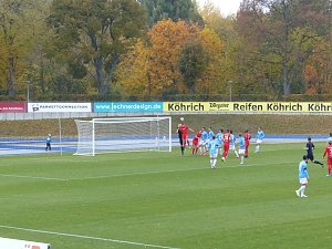 Wacker gewinnt 2:0 - hier fällt das erste Tor für Wacker durch Blume.