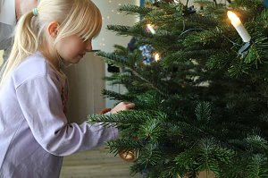 Weihnachtsbaumschm&uuml;cken im Service Center der EVN