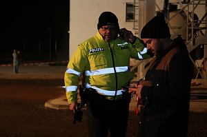 Erdfall auf dem Katastrophenschutzgel&auml;nde