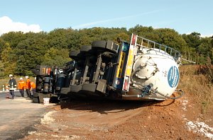 September: gefährliche Kurve vor Wipperdorf