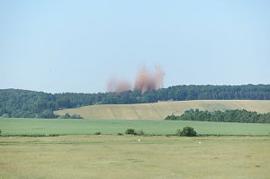 Die Sprengung einer Bombe