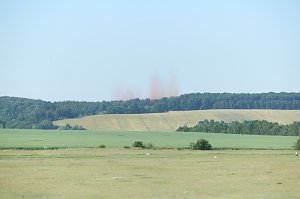 Die Sprengung einer Bombe