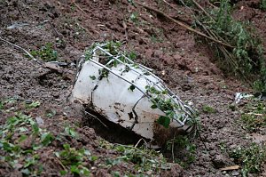 Die Sprengung einer Bombe