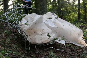 Die Sprengung einer Bombe