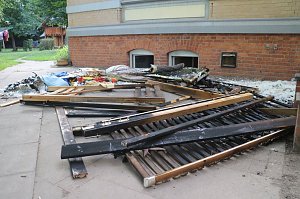 Brand in der "Frohen Zukunft" in Nordhausen