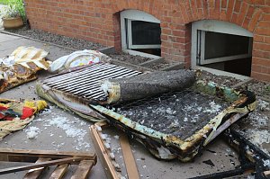 Brand in der "Frohen Zukunft" in Nordhausen