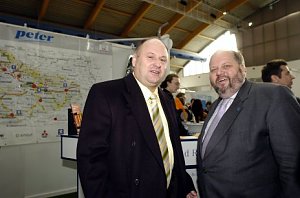 Helmut Peter und Minister Goebel