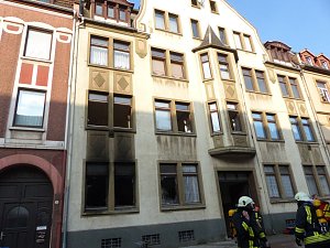 Wohnungsbrand mit vier Verletzten