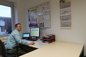 Martin Freiberg in seinem B&uuml;ro