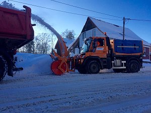 Schneefräse im Einsatz