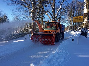 Schneefräse im Einsatz