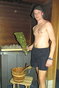 Mitternacht in die Sauna