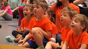Kindergartensporttag in der Wiedigsburghalle