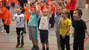 Kindergartensporttag in der Wiedigsburghalle