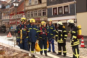 Gemeinsame &Uuml;bung von THW und Feuerwehr Gro&szlig;wechsungen
