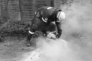 Gemeinsame &Uuml;bung von THW und Feuerwehr Gro&szlig;wechsungen