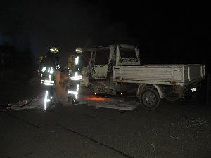 Kleintransporter brannte