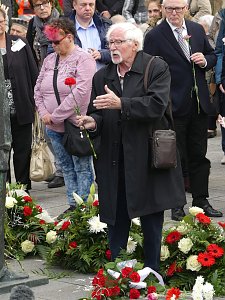 Rückblick: Christian Desseaux, Überlebender der Konzentrationslager Buchenwald und Mittelbau-Dora während der Gedenkveranstaltung zum 72. Jahrestag der Befreiung des KZ Mittelbau-Dora, KZ-Gedenkstätte Mittelbau-Dora, 10. April 2017