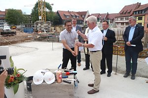 Grundsteinlegung f&uuml;r die Erweiterung des Altenpflegeheims St. Josef in Nordhausen