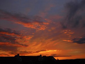 Abendhimmel &uuml;ber Nordhausen 