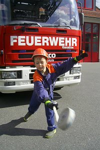 auf dem Gel&auml;nde der Freiwilligen Feuerwehr Bleicherode stellten sich die Kinder der Pr&uuml;fung des Leistungsabzeichens der Th&uuml;ringer Jugendfeuerwehr f