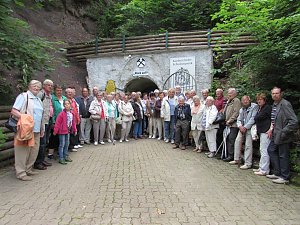 Viel los im Kupferschieferschaubergwerk Lange Wand