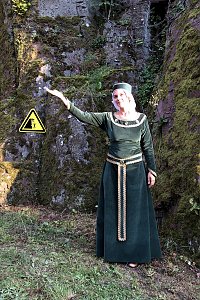 Burg in Flammen
