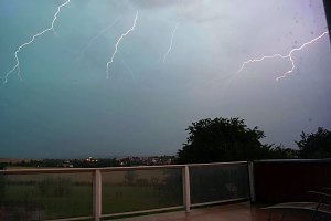 Unwetter über Bleicherode und von Schate in Richtung Werther