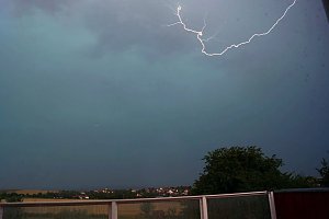 Unwetter über Bleicherode und von Schate in Richtung Werther
