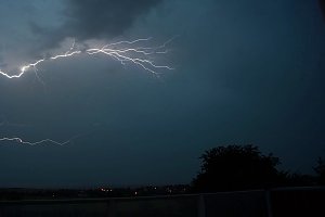 Unwetter über Bleicherode und von Schate in Richtung Werther