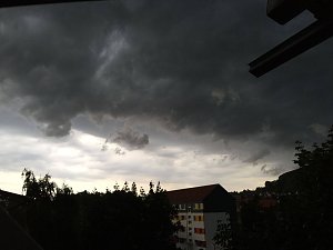 Unwetter über Bleicherode und von Schate in Richtung Werther