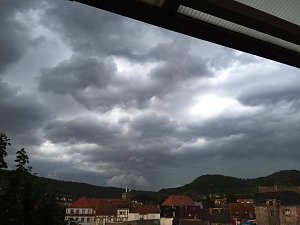 Unwetter über Bleicherode und von Schate in Richtung Werther