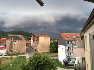 Unwetter über Bleicherode und von Schate in Richtung Werther