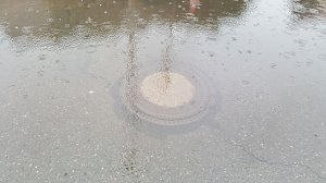 Stra&szlig;e an der Salza ist &uuml;berflutet
