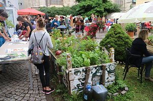 Kunst f&uuml;r alle! - beim diesj&auml;hrigen Kunstfest durfte man auch Wahlplakate verunstalten