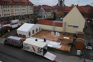 Eislaufen mitten in Nordhausen - morgen wird die Eisbahn vor der Marktpassage er&ouml;ffnet