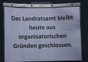 Sperrung Landratsamt