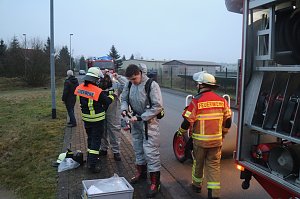Gefahrgutzug des Landkreises im Einsatz