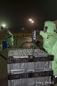 Gefahrgutzug des Landkreises im Einsatz