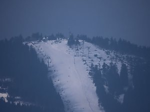 Schlittenhunde rennen rund um Benneckenstein