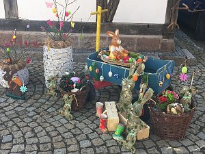 Osterbaum geschmückt
