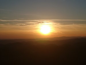Die Sonne über dem Südharz sagt tschüss
