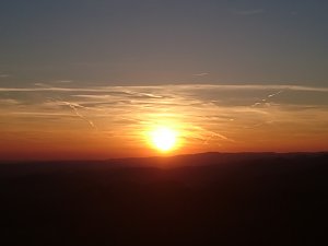 Die Sonne über dem Südharz sagt tschüss