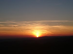 Die Sonne über dem Südharz sagt tschüss