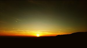 Die Sonne über dem Südharz sagt tschüss