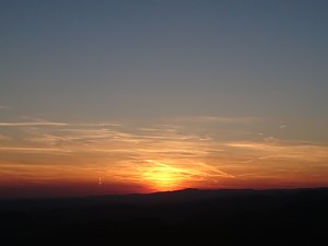 Die Sonne über dem Südharz sagt tschüss