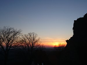 Die Sonne über dem Südharz sagt tschüss
