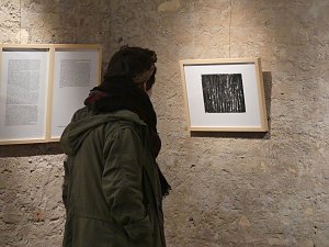 Eröffnung der Ausstellung Jedes Wort zählt, KZ-Gedenkstätte Mittelbau-Dora, ehemalige Feuerwache, 5. April 2018.