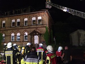 Dachstuhlbrand in Wolkramshausen