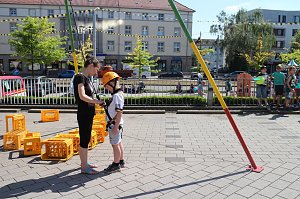 Knax-Kinderfest auf dem Parkplatz der Kreissparkasse Nordhausen